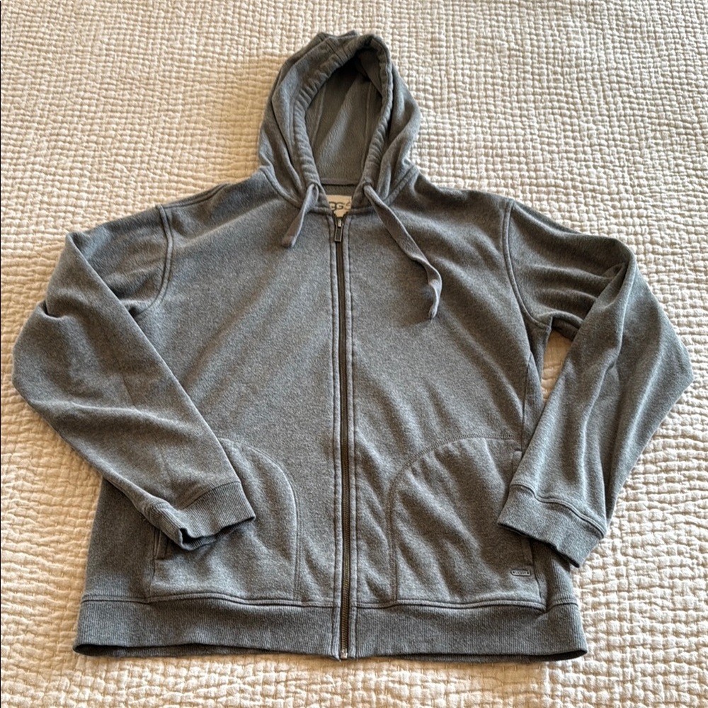 Gray Zip-Up UGG Hoodie